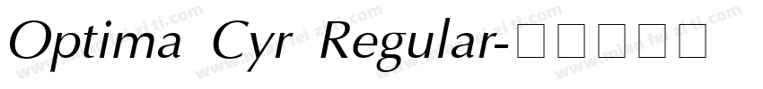 Optima Cyr Regular字体转换